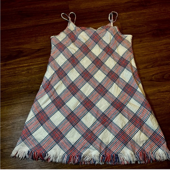 Natural Reflections Red and Blue Checkered Dress - Picture 1 of 4